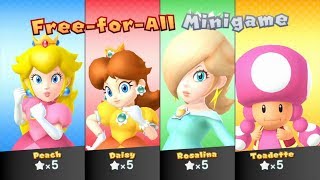 Mario Party 10 Party Mode - All Boards - Peach vs Daisy vs Rosalina vs Toadette