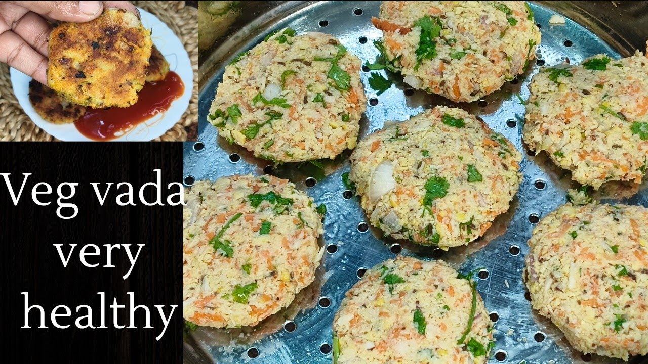 తక్కువ నూనెతో చాలా రుచిగా ఉండే వెజ్ వడ రెసిపీ