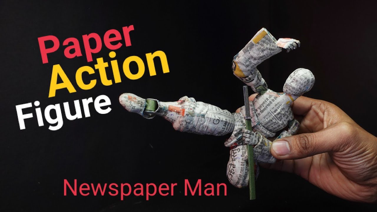 Paper action figure | Newspaper Man  