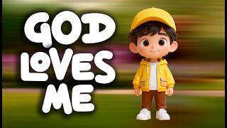 God Loves Me So 💛 | John 3:16 Kids Sing-Along | God's Love Song for Children