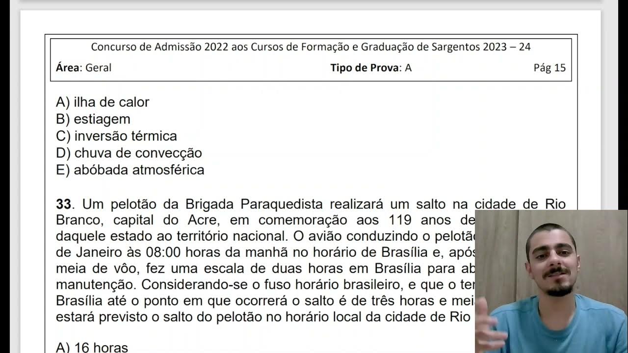 PROVA ESA 2022 TIPO A GEOGRAFIA Q32 YouTube