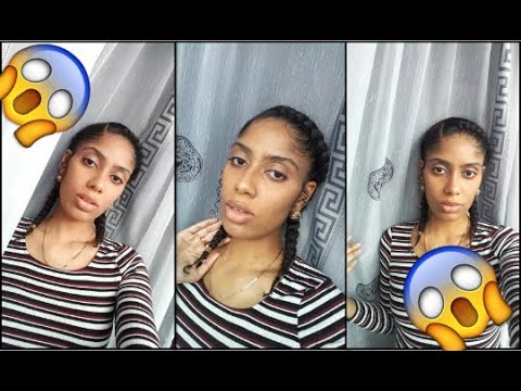 GORGEOUS/ TWO BRAIDS HAIRSTYLE ON NATURAL HAIR - YouTube