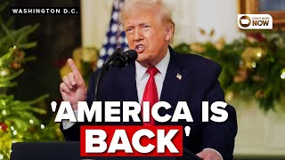 'America is back': Trump celebrates strong economy after inheriting national struggles during speech