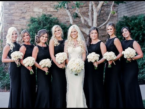 black dresses for bridesmaids