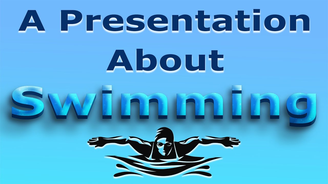 A PowerPoint Presentation Design Portfolio With The Swimming Subject