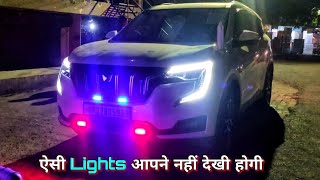 Ambient Lights RGB and Police Light  in Mahindra XUV700 with  VOICE COMMAND