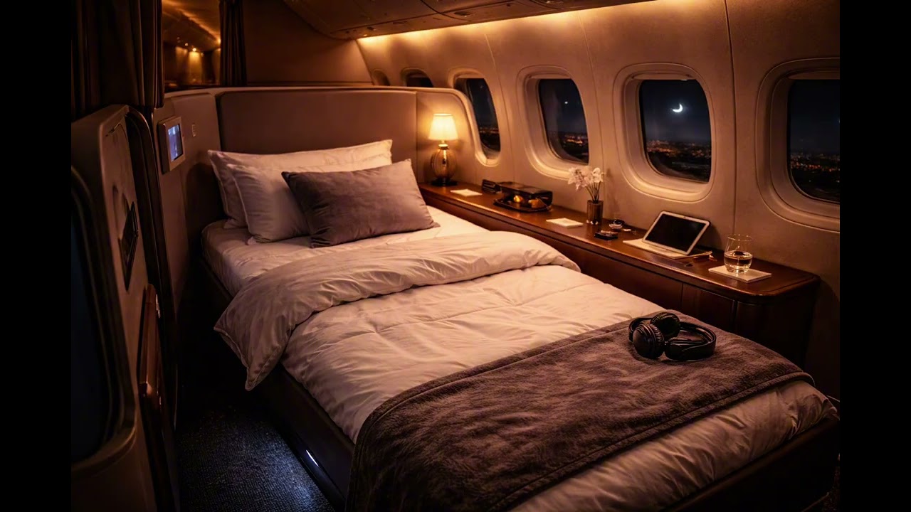 Night Flight Cabin Ambience ✈️ | Airplane Cabin Noise | White Noise for Deep Sleep (2 Hours)