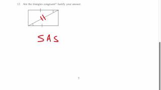 Geometry Chapter 4 Congruence Practice Test Problem 12