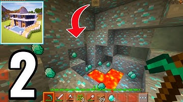Craft World - DIAMONDS - Survival Gameplay Part 2 (Craft World Master Block Game)