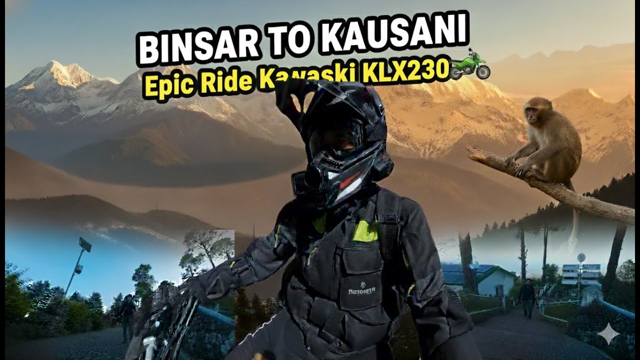 Binsar Wildlife Sanctuary to Kausani  - Day 3 | Uttarakhand | Kawasaki klx 230