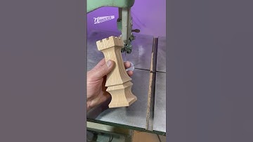 Wooden Chess Piece🪵 The Rook / La Tour #bandsaw #woodworking #bandsawcowboy #chess #rook #woodenart
