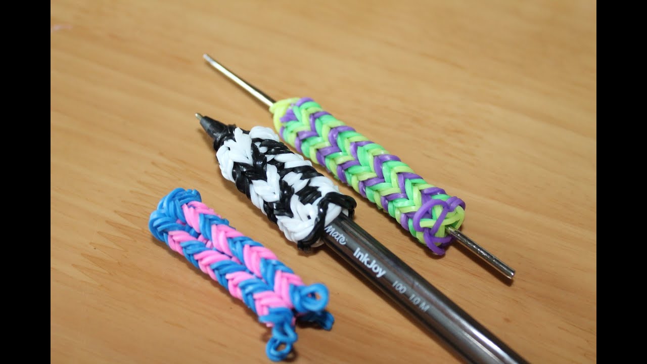 how to make pen grip loom band tutorial _for beginners_ YouTube