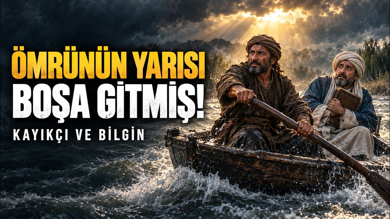 KAYIKÇI VE BİLGİN | KİBİR VE GERÇEK İLİM ÜZERİNE Mesnevî'den İbretlik Hikâye