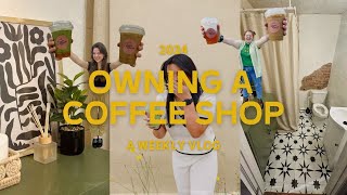 OWNING A CAFE | What it’s like, renovating the bathroom, deep cleaning the kitchen, catering ☕️✨