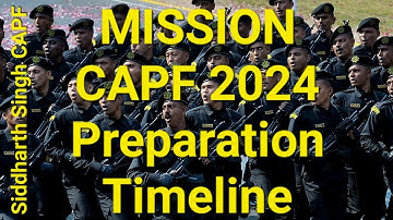 MISSION CAPF 2024 - Preparation TImeline by Siddharth Singh CAPF