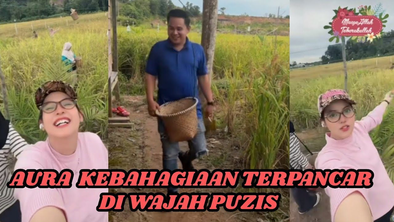 Putri dan Abang Azis Bawaan nya Happy Saat Panen Raya 