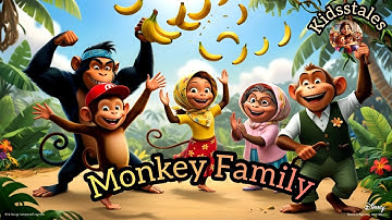 🐒 Monkey Banana | Monkey Banana dance | Fun Sing Along Songs by kidsstales | Baby Monkey