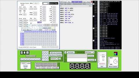 Division 8 bit number using 8051 simulator
