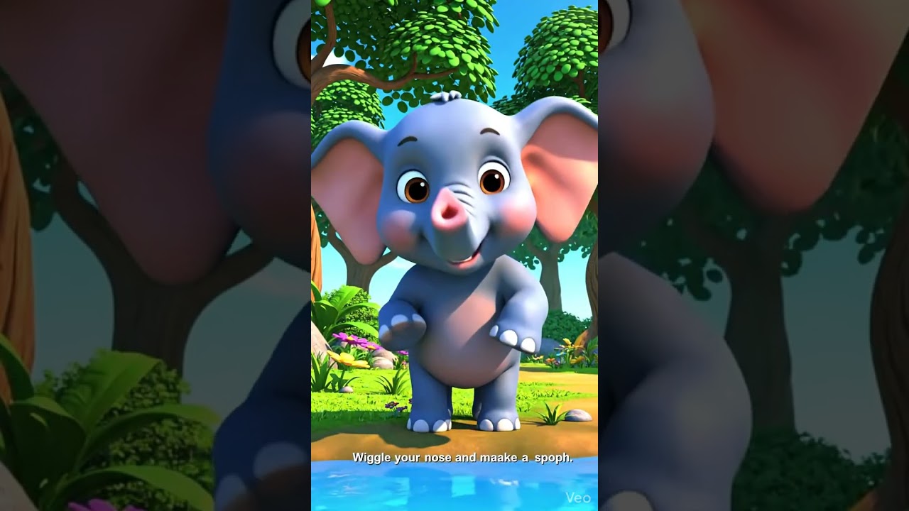 Elephant Goes Splash Splash Splashh | Nursery Rhymes for Kids | Sing Along & Lyrics