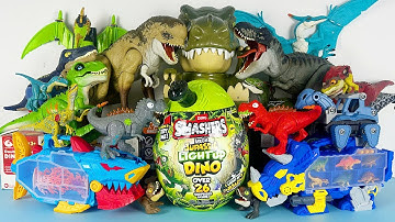 ASMR Jurassic World Unboxing Colorful Dinosaur T-rex Spinosaurus Pterodactyl Baryonyx D-rex Giga