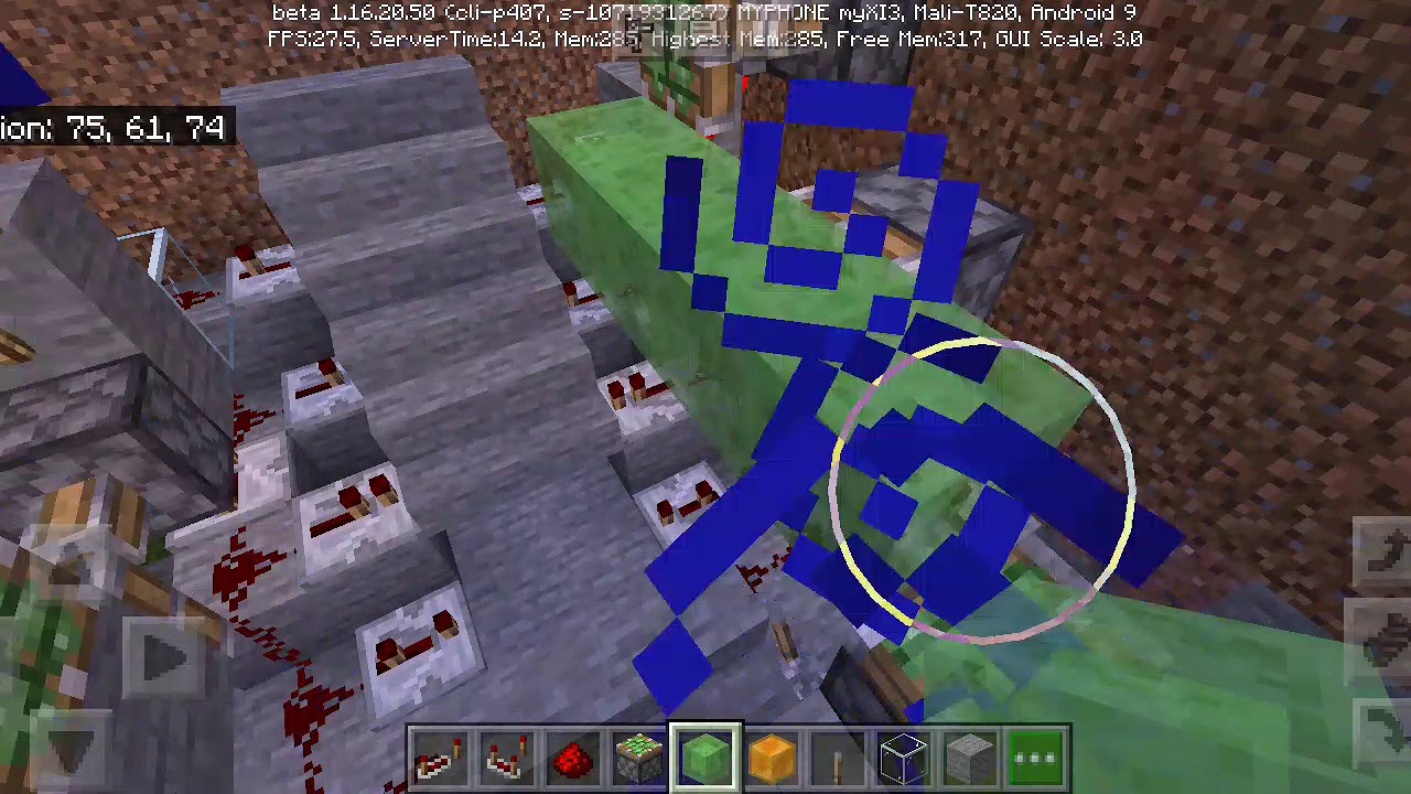 Minecraft pe how to make a 2 wide hidden staircase (1.14+) YouTube