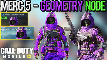 *FREE* MERC 5 GEOMETRY NODE CHARACTER SKIN GAMEPLAY CALL OF DUTY MOBILE BATTLE ROYALE | COD Mobile