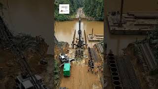 Complete AI Bridge Construction Process | From Foundation to Finished Modern River