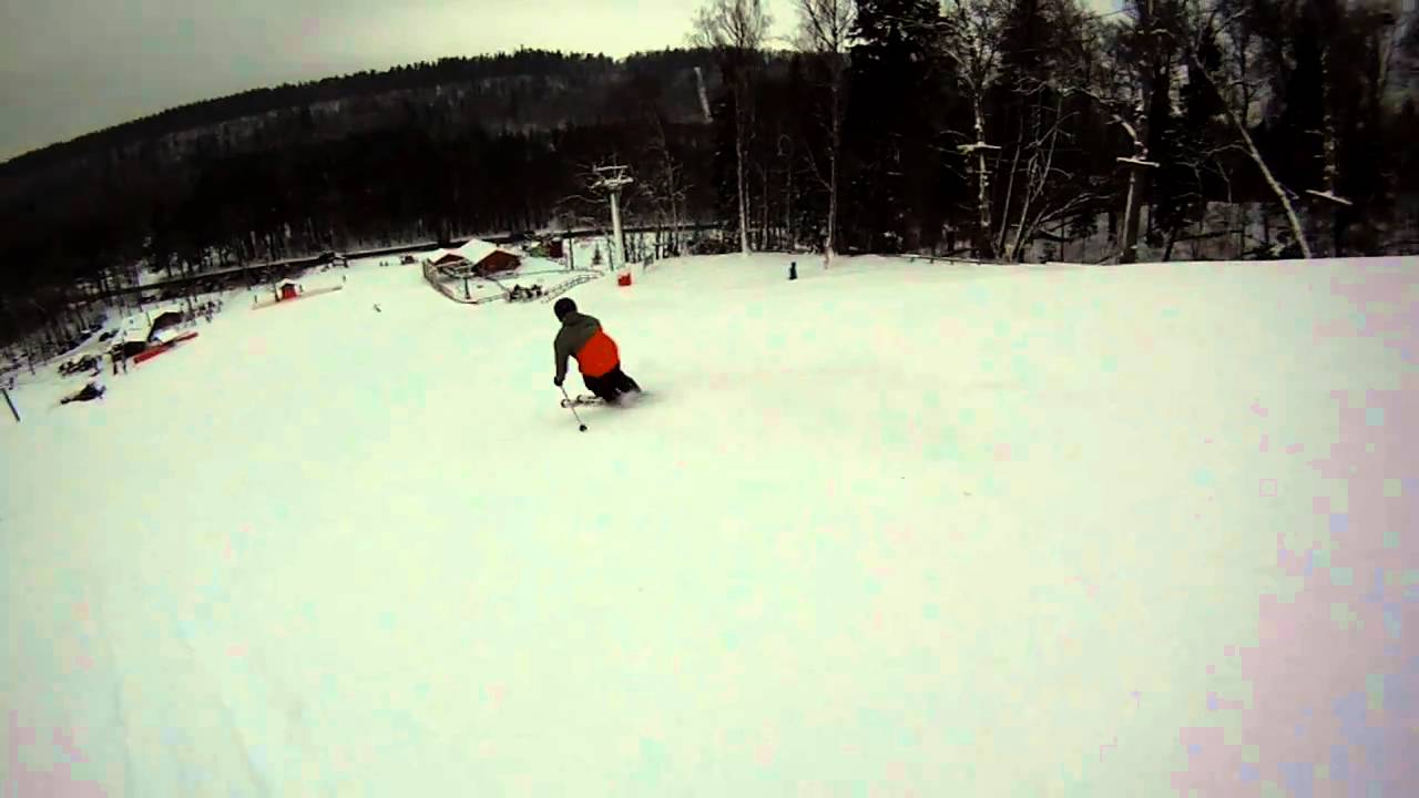 Гигантский слалом в Сигулде. - YouTube