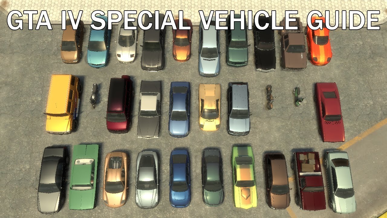 GTA IV Special Vehicle Guide: 30 EC Vehicles from Stevie's Car
