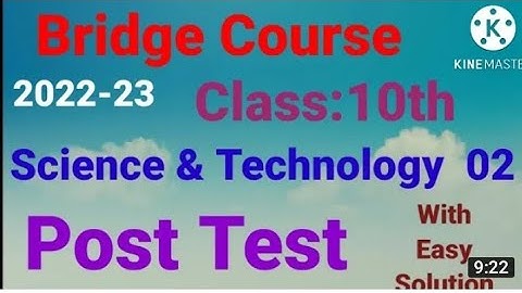 10 th science part 2 /Post test , bridge course *2022-23*