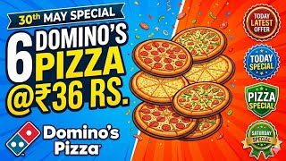 6 DOMINOS PIZZA in ₹36 मे😋|dominos coupon code today|Domino's Pizza offer|dominos pizza offers today