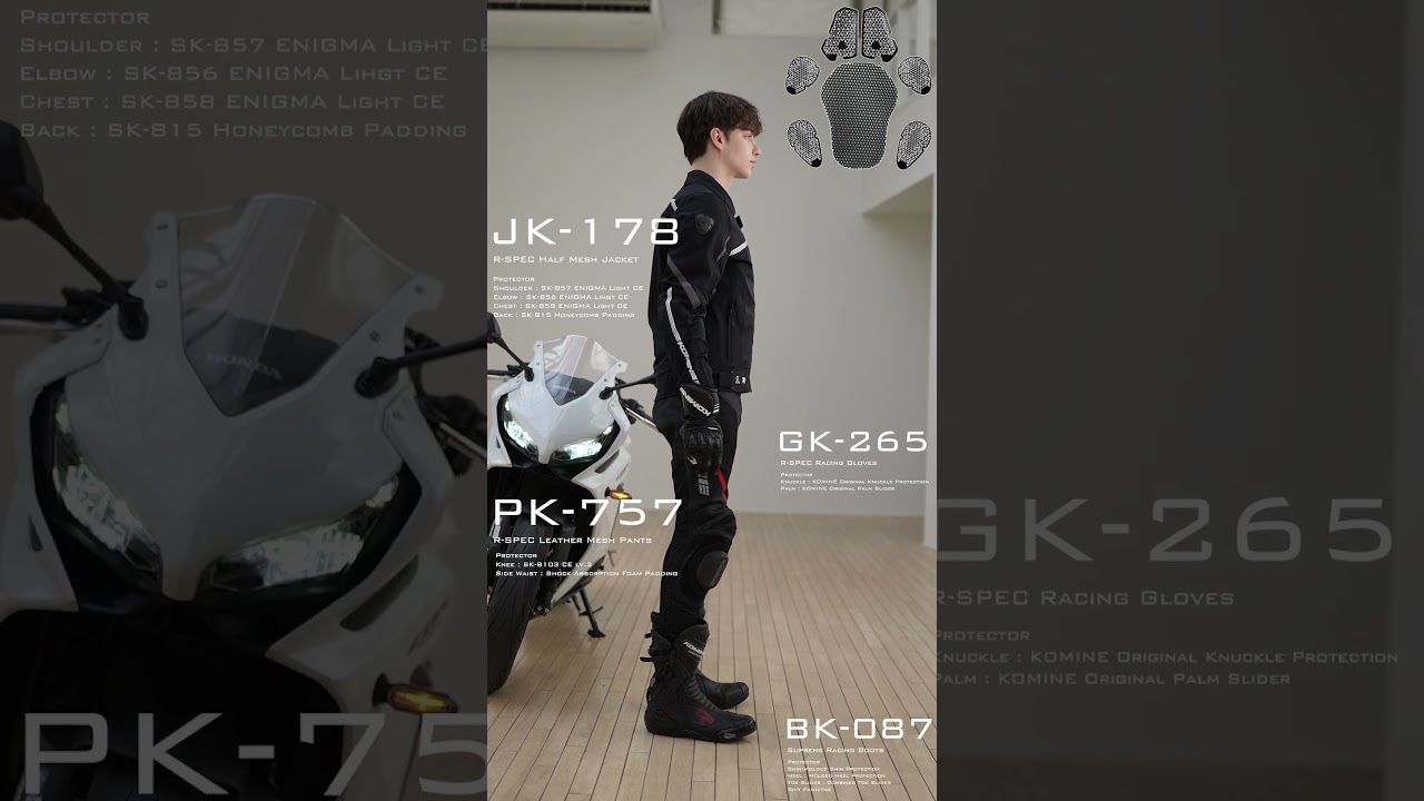 こ コミネ（Komine） PK-757 R-SPEC レザーメッシュパンツ KOMINE 07-757