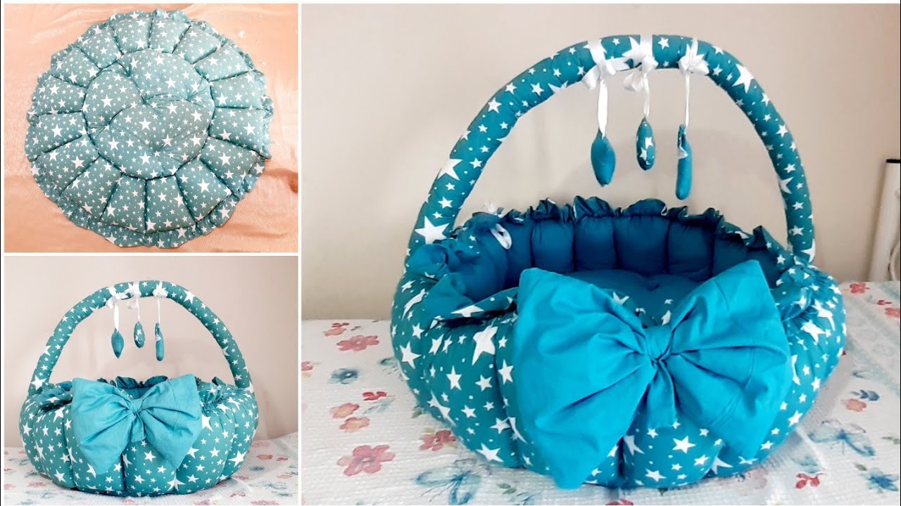 لأول مرا في اليوتيوب سرير للبيبي شكل دائري من غير ماكينة خياطة