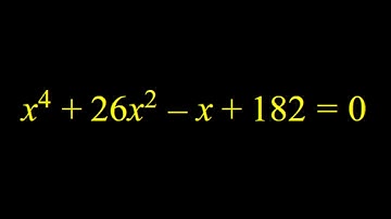 Solving a quartic equation using an unusual idea. An algebraic challenge.