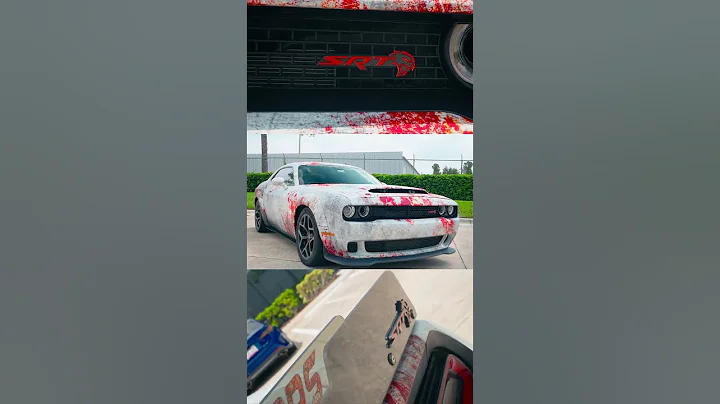 Custom Hellcat Challenger Wrap! #hellcat #hellcatchallenger #challenger #dodge