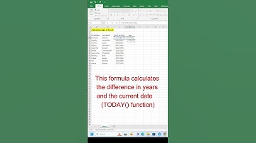 Calculate Age in Excel #shorts  #youtubeshorts #exceltips #exceltricks  #excelformula