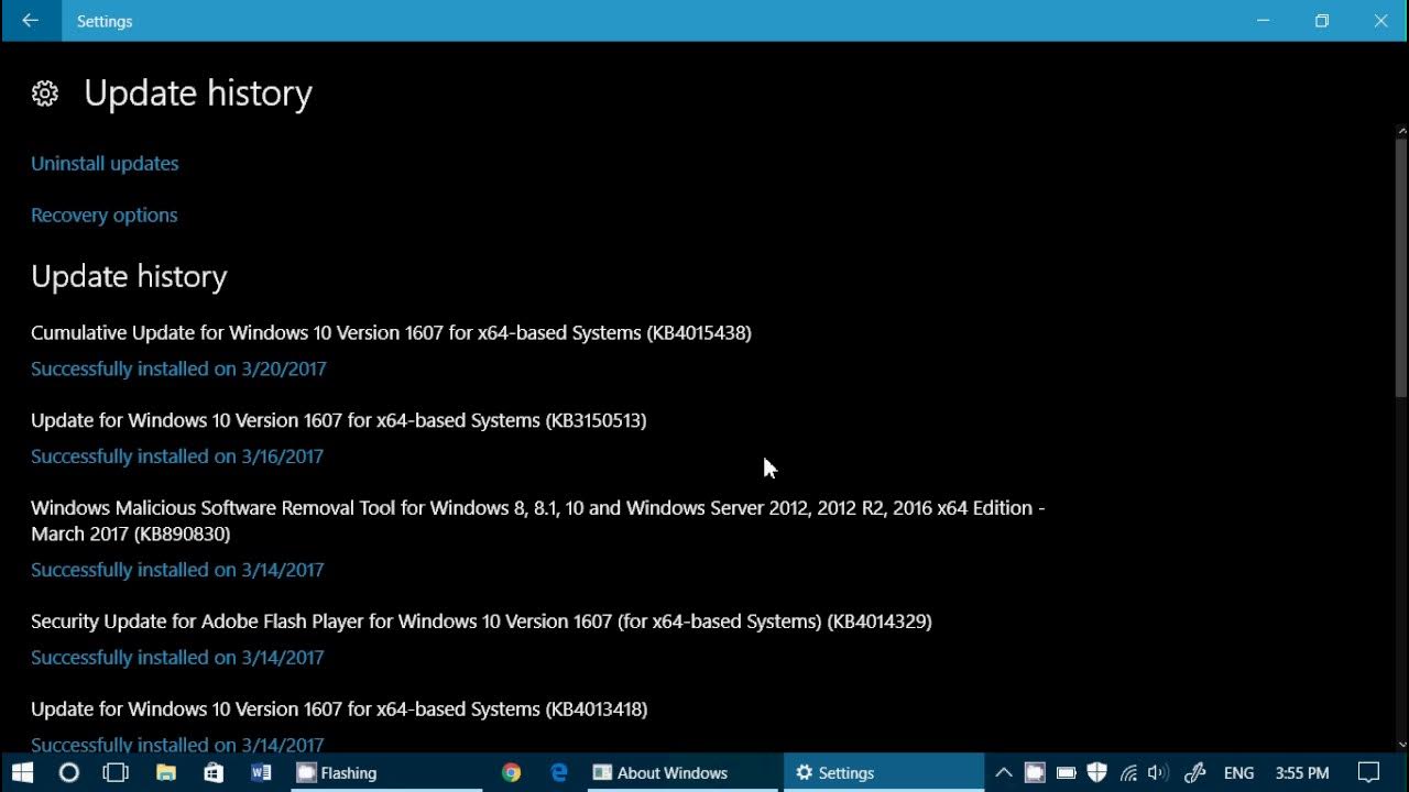 Windows 10 Cumulative update KB4015438 Pushed to Fix issues with Patch