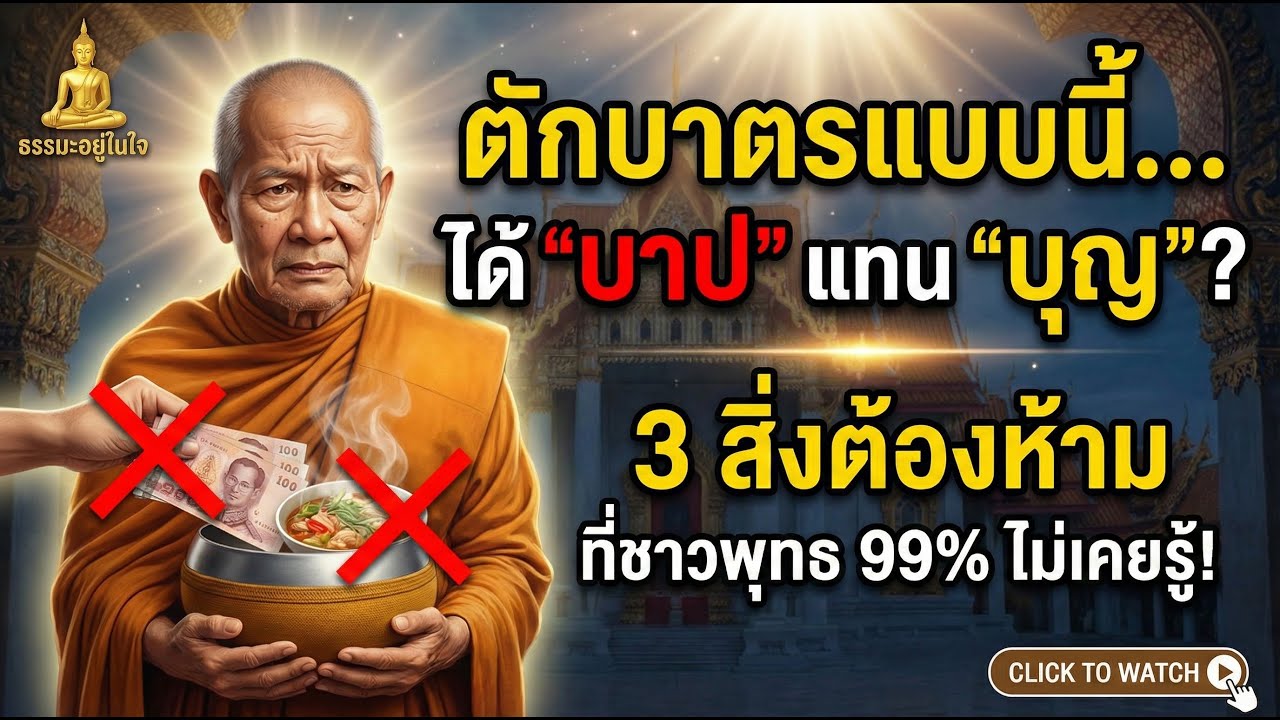 วิธีใส่บาตรที่ถูกต้อง (ฉบับจบหนี้กรรม) ทำแบบนี้... อานิสงส์แรงกว่าถวายเงินล้าน! #ธรรมะ #ธรรมะสอนใจ