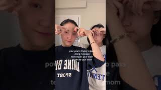 pov: youre trying to teach your sister massage techniques your mom taught you #shorts