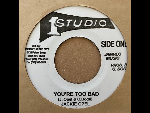 Jackie Opel - You're Too Bad【7-21310】 - YouTube