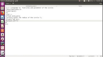 To calculate area and perimeter of circle from user input radius using c