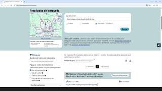 Cómo descargar los resultados de búsqueda–Tutorial FindTreatment.gov
