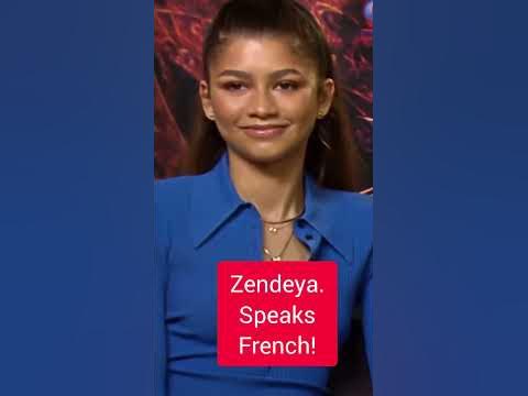 ZENDEYA SPEAKS FRENCH !!#celebrity #tomholland #zendayaandtomholland #