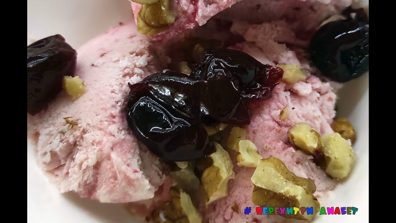 Клубничный пломбир для диабетика, лакомство для летнего зноя