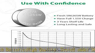 Licb 10 Pack Sr626Sw 377 Watch Battery,Long-Lasting & Leak-Proof,High Capacity Silver Oxide 1.55V B
