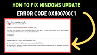 How to Fix Update Error Code 0x800700c1 in Windows 11