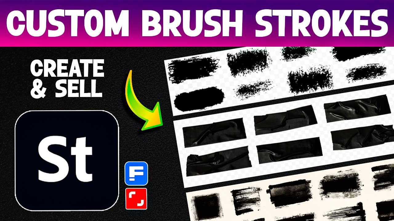 🖌️ Make Custom Grunge Brush Strokes in Photoshop & Illustrator | 💰 Sell & Earn on Adobe Stock 🔥