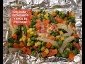 PESCADO 🐟🥕🧅🍅EMPAPELADO CON VERDURAS FACIL (RECETA)