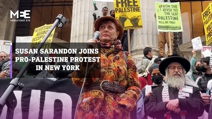 Susan Sarandon dropped by agency after pro-Palestine rally | SBS News - YouTube