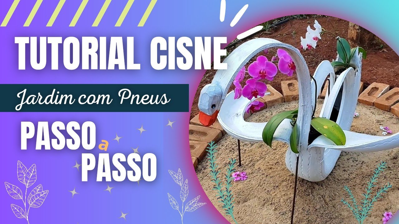 Aprenda como fazer um lindo Cisne com Pneu Usado #youtube #diy